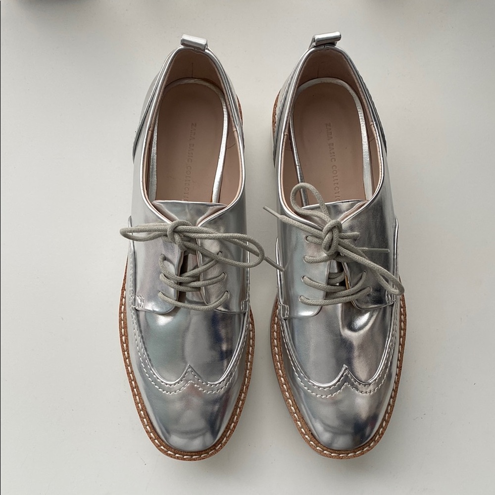 Silver Oxford Shoes